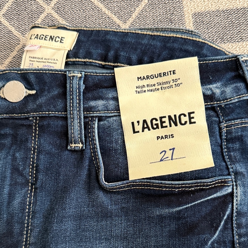 L'AGENCE Dark Blue Marguerite Jeans